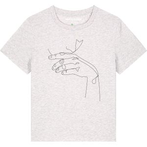 Watapparel Shirt 'Don't Hurt Yourself'  lichtgrijs / zwart