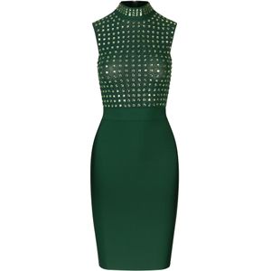 Kraimod Jurk  donkergroen / zilver