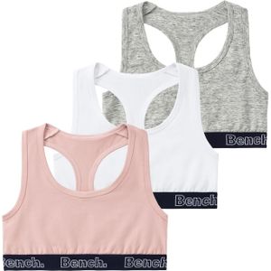 Bench - Bustier - Roze/Wit/Grijs mêlee - Set van 3 - Aansluitend