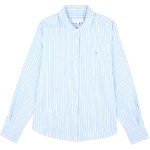 Scalpers Blouse 'Davis'  lichtblauw / wit