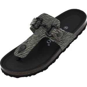 Palado Teenslipper 'Kos'  kaki / zwart