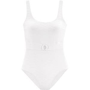 Beenlijn - Badpak - Wit - Zonder Beugels - Verwijderbare Softcups