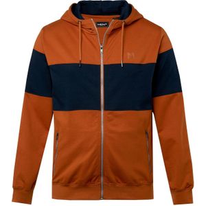 Men Plus Sweatvest  oker / zwart