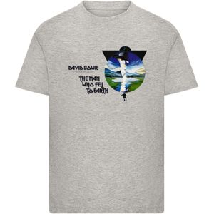 F4NT4STIC Shirt 'The Man Who Fell To Earth David Bowie'  blauw / grijs / groen / zwart