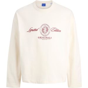 JACK & JONES Sweatshirt 'JORDIA'  robijnrood / wolwit