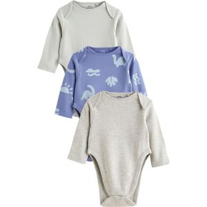 Next Rompertje/body  blauw / grijs