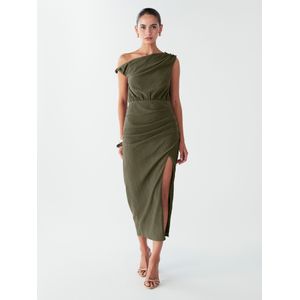 BWLDR Jurk 'Ash'  olijfgroen