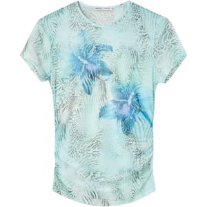Bershka Shirt  saffier / lichtblauw / lichtgeel
