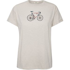 GREENBOMB Shirt 'Bike Norway'  beige / duifblauw / rood