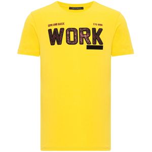 CIPO & BAXX Shirt  geel / donkerrood
