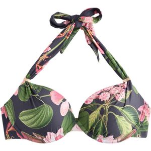 Next Bikinitop 'Kew'  navy / grasgroen / rosa