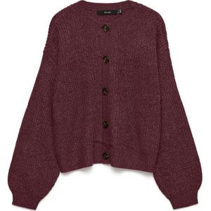 VERO MODA Gebreid vest 'VMLea'  bourgogne