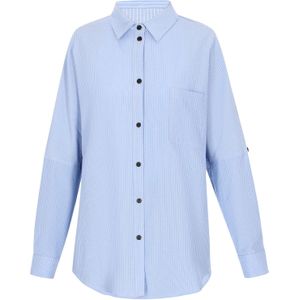usha BLUE LABEL Blouse 'Classic Look'  lichtblauw / wit