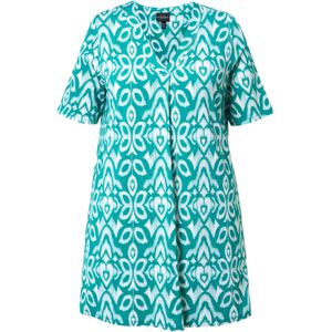 Ulla Popken Shirt  turquoise / wit