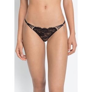 LASCANA - String - Zwart - Effen - Mid Waist