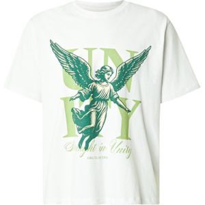 JACK & JONES Shirt 'JORWinged Gallery'  lichtgroen / donkergroen / wit