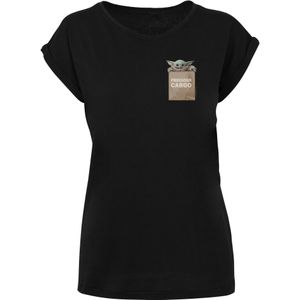 F4NT4STIC Shirt 'Star Wars The Mandalorian Precious Cargo'  beige / bruin / grijs / zwart