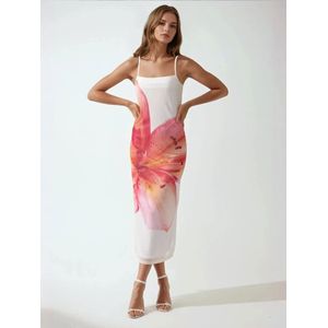 Hiccup Jurk  oranje / pink / wit