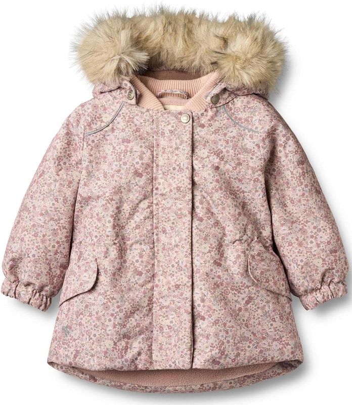 WHEAT Winterjas 'Mathilde'  groen / pink / rosa / wit