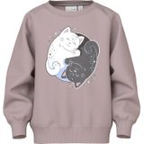 NAME IT - NMFVENUS - Sweatshirt - Lichtblauw - Donkergrijs - Mauve - Wit