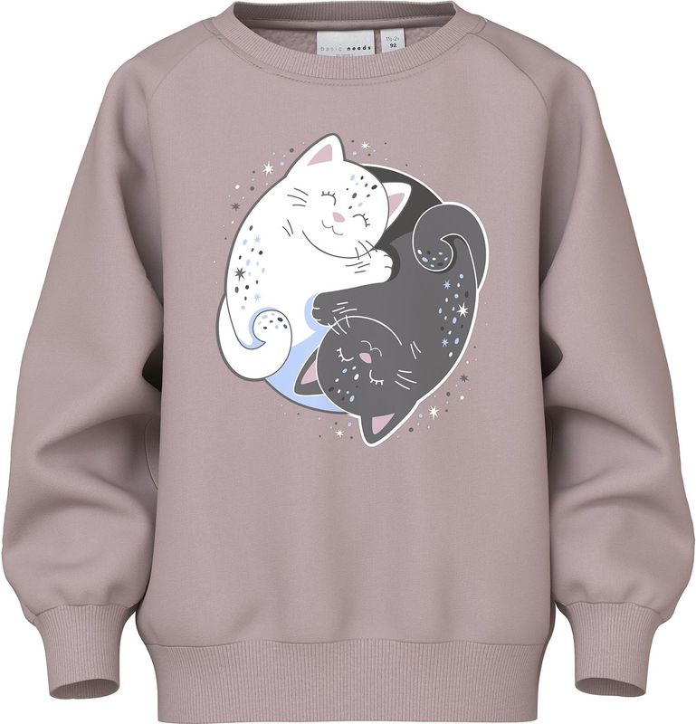 NAME IT - NMFVENUS - Sweatshirt - Lichtblauw - Donkergrijs - Mauve - Wit