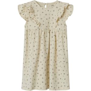 Jerseyjurken - Print Jurk - Korte Mouwen - Ronde Hals - Knoopsluiting