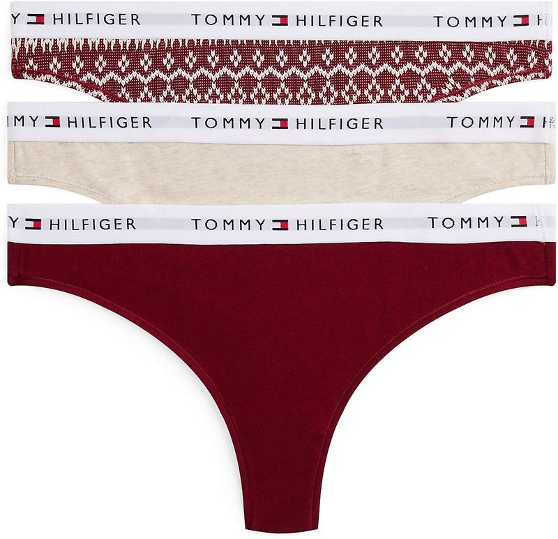 TOMMY HILFIGER - String - Rood / Wolwit