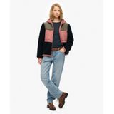 Superdry Fleece jas  nachtblauw / kaki / pink
