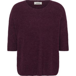 SOAKED IN LUXURY Trui 'Tuesday'  wijnrood