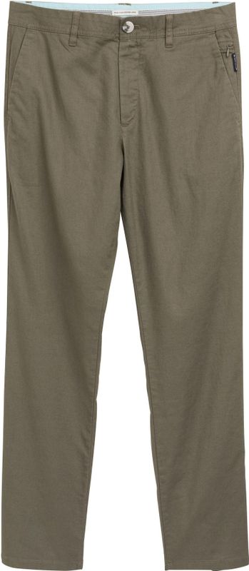 Relaxed fit chino van een mix van linnen en katoen