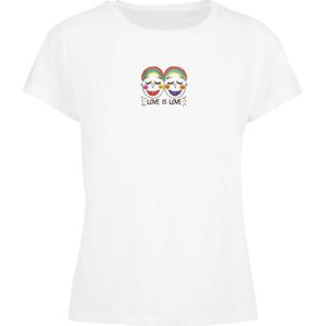 Merchcode Shirt 'Love Figures'  cyaan blauw / lila / zwart / wit