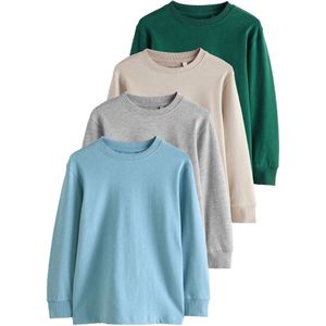 Next Shirt  beige / lichtblauw / grijs / groen