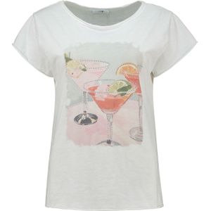 Hailys Shirt 'Sv44enja'  oranje / rosa / rood / wit