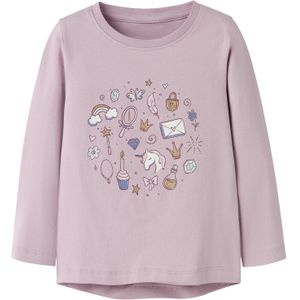 NAME IT Shirt 'NMFVIX'  goud / mauve / eosine / wit