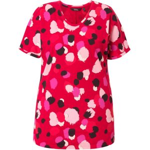 Ulla Popken Shirt  pink / rood / zwart / wit