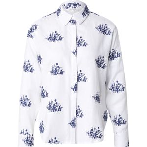 Blouse - Bloemenprint - Linnen - Lange Mouw - Normale Pasvorm
