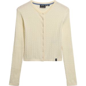 Superdry Gebreid vest  wolwit
