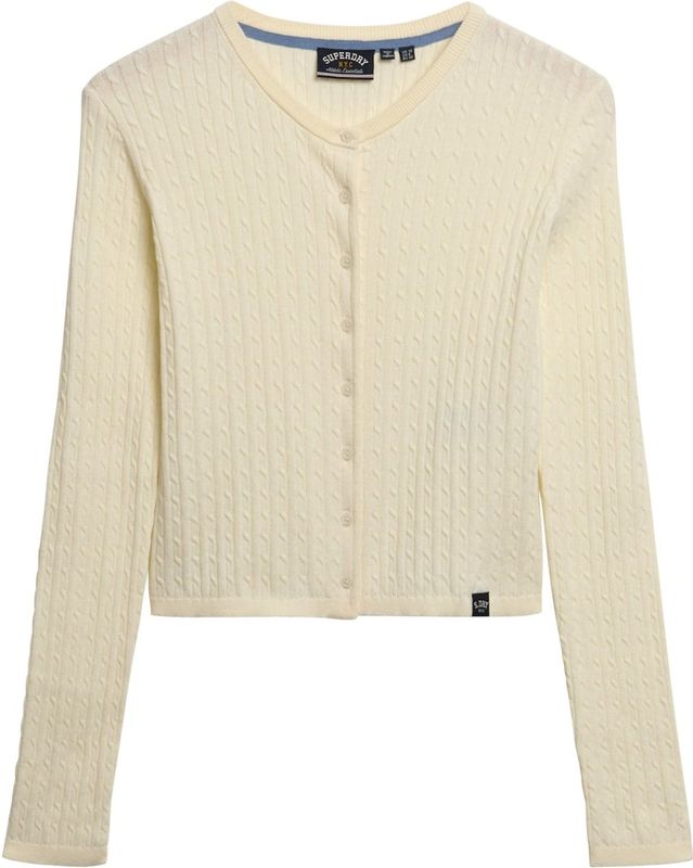 Superdry Gebreid vest  wolwit