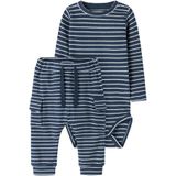 NAME IT - NBMOCONNOR - Cargobroeken - Nachtblauw/Wit - 2-delig