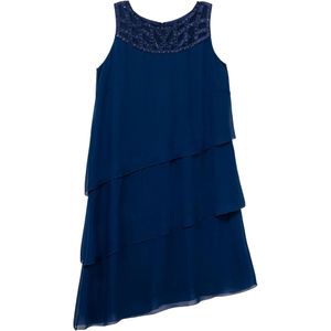 SHEEGO Cocktailjurk  blauw