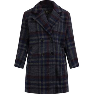 faina Tussenmantel  navy / donkergrijs / wijnrood