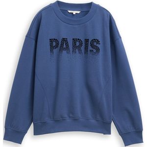 TOM TAILOR DENIM Sweatshirt  donkerblauw / zwart