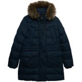 Superdry Winterjas  marine / bruin gemêleerd
