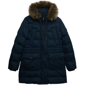 Superdry Winterjas  marine / bruin gemêleerd