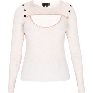 faina Trui  lichtroze / offwhite