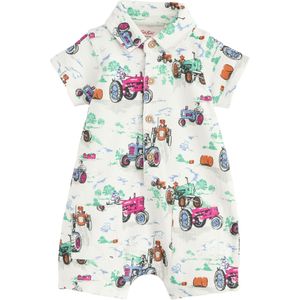 Next Rompertje/body  ecru / spar / donkerroze / zwart