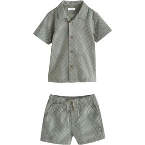 Next Set - Kaki - 2-delige Set - Hemd en Broek - Kwartmouw