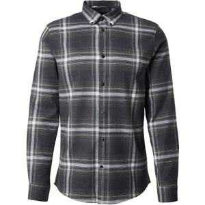 Lindbergh Overhemd  antraciet / kaki / wit