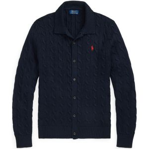 Polo Ralph Lauren - GILET EN MAILLE TORSADEE - Trui - Marine