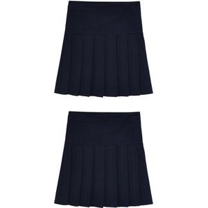 Next - Plooirok - Navy - 2 Pack - Gerecycled Materiaal - Knielengte